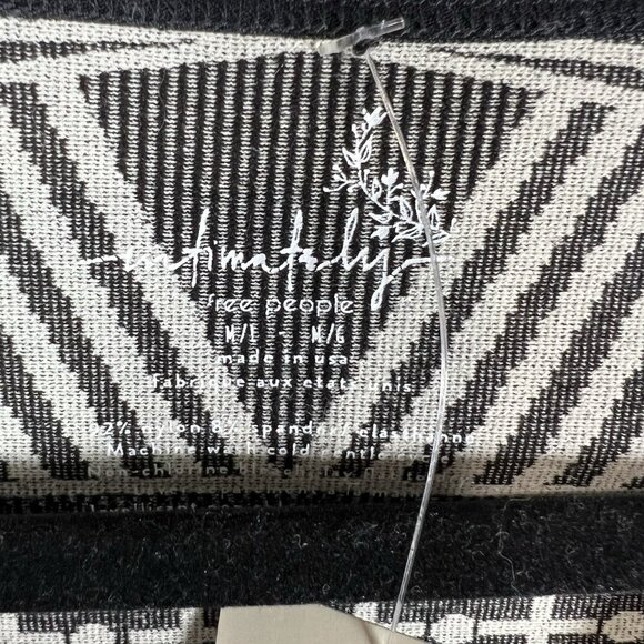 NWT Intimately Free People Mini Dress Size M/L Cream Black Print Stretch Boho - Picture 4 of 8